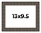 13x9.5 Modern Bamboo Picture Frame with UV-Resistant Acrylic & Acid Free Backing, Available in 5 Finishes - Gold, Silver, Brown, Black, and Natural